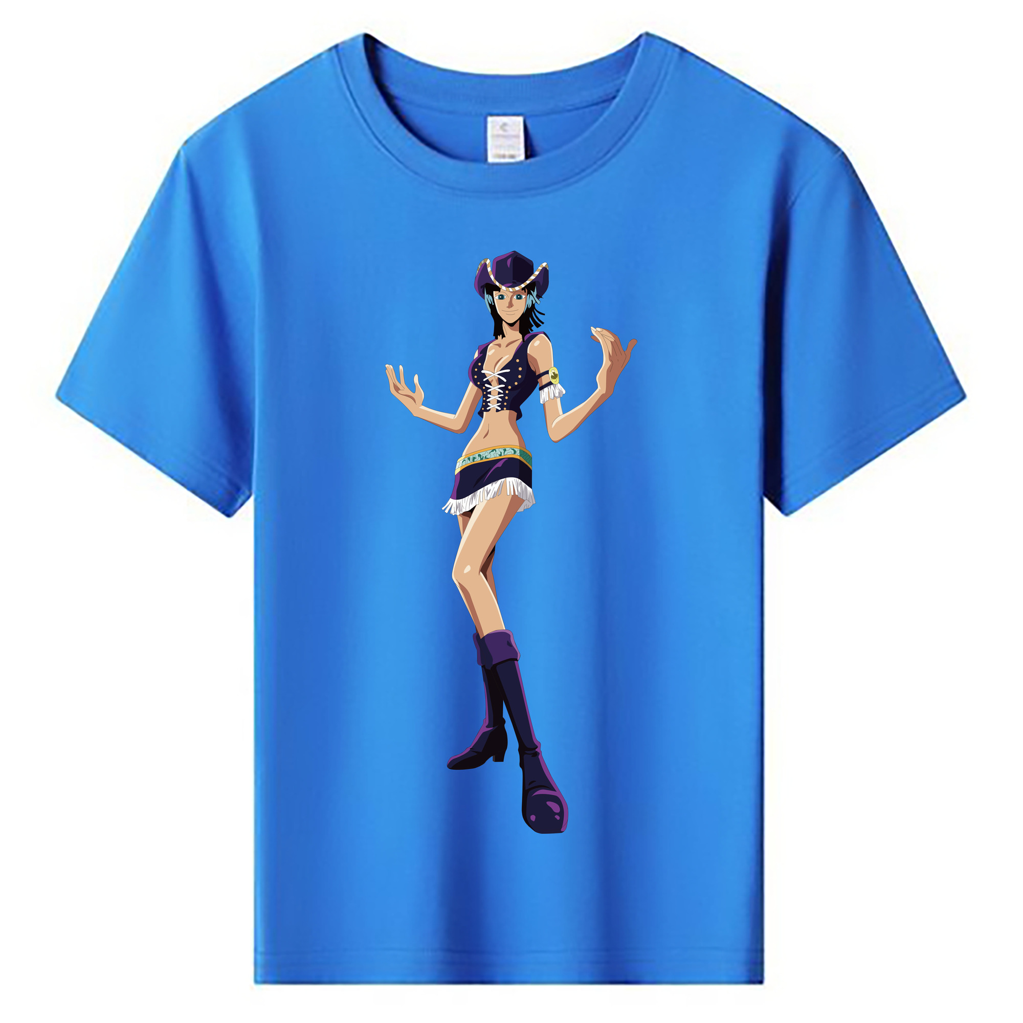 ワンピース ニコ・ロビン ONE PIECE Nico Robin 綿100％キッズTシャツ（フロントプリント）
